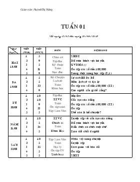 Giáo án Lớp 4 - Huỳnh Thị Hằng - Tuần 1