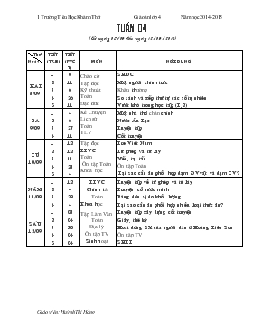 Giáo án Lớp 4 - Huỳnh Thị Hằng - Tuần 4