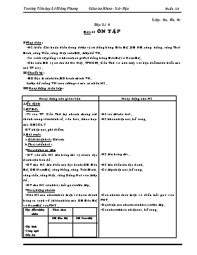 Giáo án Khoa - Sử - Địa Lớp 4 - Tuần 25