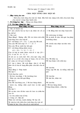 Giáo án Lớp 4 - Mai Thị Bích Thọ - Tuần 14