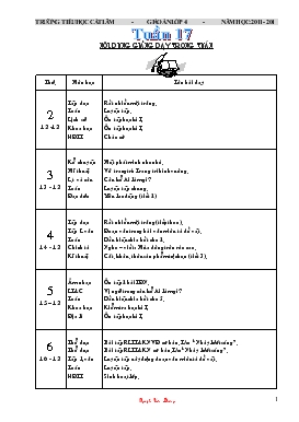 Giáo án Lớp 4 - Nguyễn Văn Dương - Tuần 17