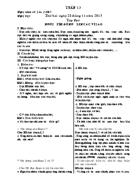 Giáo án Lớp 4 - Tuần 13