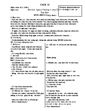 Giáo án Lớp 4 - Tuần 20