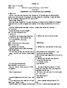 Giáo án Lớp 4 - Tuần 21