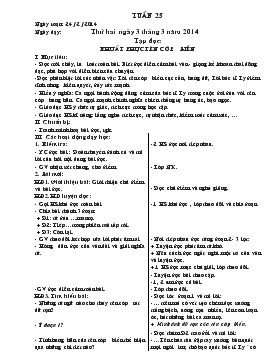 Giáo án Lớp 4 - Tuần 25