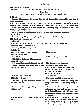 Giáo án Lớp 4 - Tuần 30