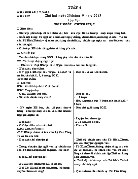 Giáo án Lớp 4 - Tuần 4