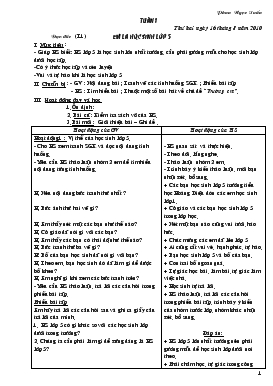 Giáo án Lớp 5 - Phan Ngọc Tuấn - Tuần 1