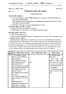 Giáo án Ngữ văn 9 - Hồ Thị Ái Hiền - Tiết 96,97