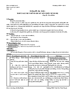 Giáo án Ngữ văn 9 - Nguyễn Thị Phước - Tiết 57: Hướng dẫn đọc thêm Khúc hát ru những em bé lớn trên lưng mẹ