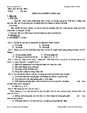 Giáo án Ngữ văn 9 - Tiết 48: Kiểm tra truyện trung đại