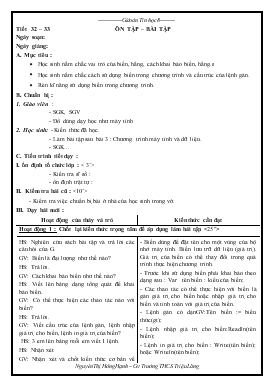 Giáo án Tin học Lớp 8 - Nguyễn Thị Hồng Hạnh - Tiết 32,33