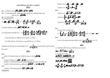 10 Đề kiểm tra chương 1 - Đại số 9