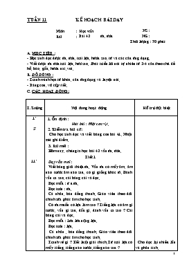 Bài giảng Lớp 1 - Môn Học vần - Tuần 11 - Bài 42 - Ưu, ươu