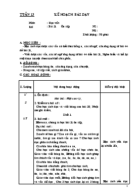 Bài giảng Lớp 1 - Môn Học vần - Tuần 13 - Bài 51 - Ôn tập