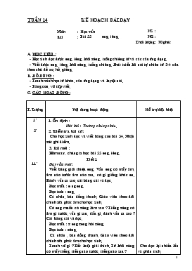 Bài giảng Lớp 1 - Môn Học vần - Tuần 14 - Bài 55 - Eng, iêng