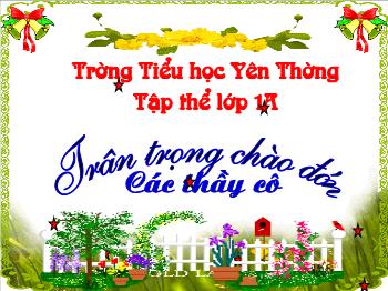 Bài giảng Lớp 1 - Môn tiếng Việt - Học vần bài 60 - Om - am (tiếp)
