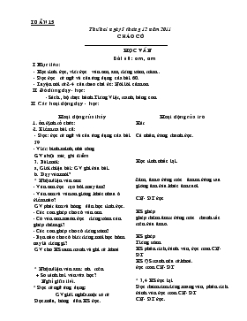 Bài giảng Lớp 1 - Môn tiếng Việt - Học vần bài 60: Om, am