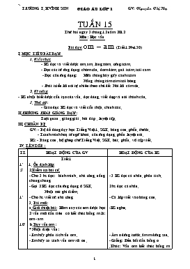 Bài giảng Lớp 1 - Môn tiếng Việt - Môn: Học vần Bài dạy: Om – am (Tiết 129, 130)