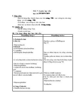 Bài giảng Lớp 1 - Môn tiếng Việt - Tiết 7: Luyện học vần Bài 39: Uông ­ương