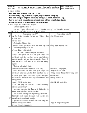 Bài giảng Lớp 1 - Môn Tiếng Việt - Tuần 1 - Tiết 1 - Bài 1 - Em là học sinh lớp một (tiết 1)
