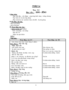 Bài giảng Lớp 1 - Môn tiếng Việt - Tuần 14 tiết: 3-5 - Học vần : Eng - iêng