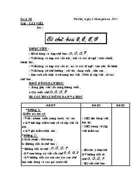 Bài giảng Lớp 1 - Môn Tiếng Việt - Tuần 30 - Tiết tập viết - Tô chữ hoa o, ô, ơ, p
