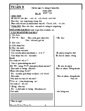 Bài giảng Lớp 1 - Môn Tiếng Việt - Tuần 9 - Học vần - Bài 35: Uôi , ươi