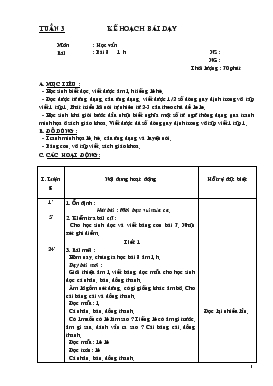 Bài giảng Lớp 1 - Tuần 3 - Môn : Học vần bài : Bài 8 - Lh