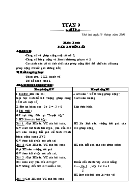 Bài giảng lớp 1 - Tuần 9 - Môn : Toán bài : Luyện tập