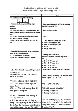 Bài giảng Luật chính tả ghi âm /cờ / trước e và ê