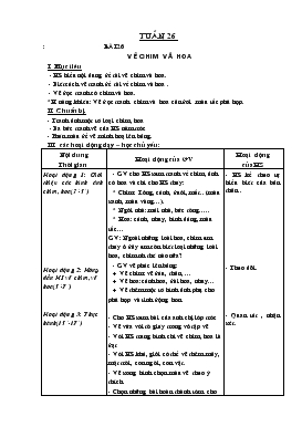 Bài giảng Môn Mỹ thuật  - Tuần 26 : Bài 26 - Vẽ chim và hoa