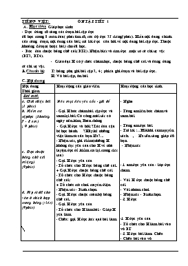 Bài giảng Môn Tiếng Việt lớp 2 - Ôn tập tiết 1