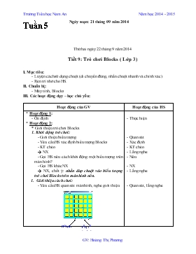 Bài giảng Môn Tin học lớp 3 - Tuần 5 - Tiết 9: Trò chơi Blocks