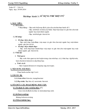Bài giảng Môn Tin học lớp 9 - Tuần 7 - Tiết 14 - Bài thực hành 3: Sử dụng thư điện tử (tiếp)
