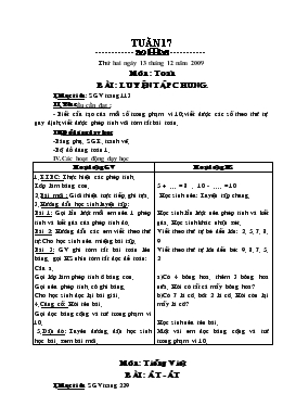 Bài giảng Môn : Toán bài : Luyện tập chung (tiếp)