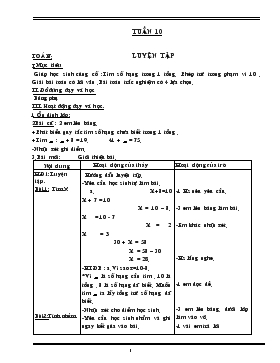 Bài giảng Môn Toán lớp 2 - Luyện tập