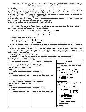 Bài giảng Môn Vật lý lớp 10 - Chủ đề 1 : Động lực học chất điểm (4 tiết)