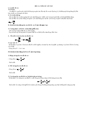 Bài giảng Môn Vật lý lớp 12 - Bài 2 - Con lắc lò xo