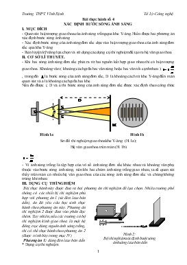Bài giảng Môn Vật lý lớp 12 - Bài thực hành số 4 xác định bước sóng ánh sáng