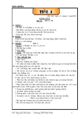 Bài giảng Tiếng việt - Bài 13: Âm n ,m