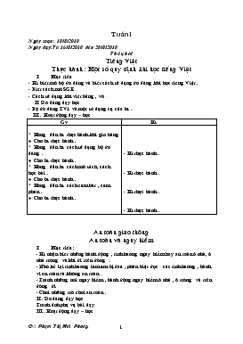 Bài giảng Tiếng Việt Thực hành : Một số quy định khi học tiếng Việt