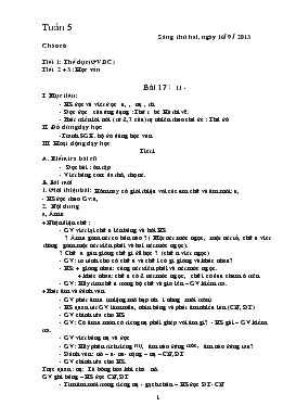 Bài giảng Tiết 2, 3 : Học vần - Bài 17 : U - Ư