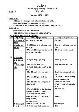 Bài giảng Tiết 2, 3: Học vần - Bài 35 : Uôi –  ươi