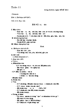 Bài giảng Tiết 2, 3: Học vần - Bài 42: Ưu, ươu