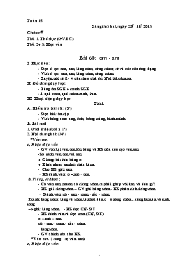 Bài giảng Tiết 2, 3: Học vần - Bài 60: Om - Am