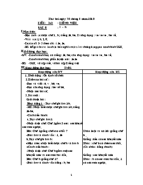 Bài giảng Tiết: 2, 3 : Tiếng việt - Bài 8 : L - H