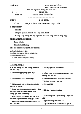 Bài giảng Tiết 2 - Đạo đức: Tiết 18: Thực hành kĩ năng cuối học kì I (tiếp)