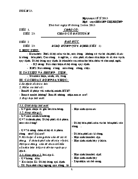 Bài giảng Tiết 2 - Đạo đức - Tiết 23: Đi bộ đúng quy định (tiết 1)