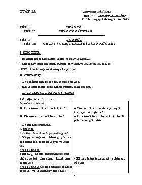 Bài giảng Tiết 2 - Đạo đức: Tiết 25: Ôn tập và thực hành kỹ năng giữa kỳ 2 (tiếp)